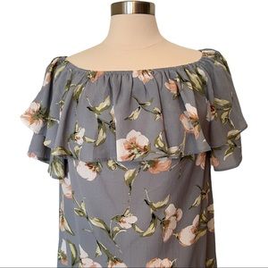NWT Listicle Woman’s Off The Shoulder Floral Print Dress